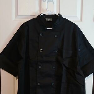 Black Double-Breasted Chef Code Jacket